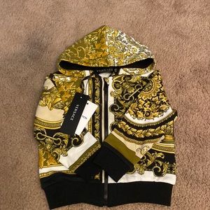 Size 12-18 brand new Versace zippered hoodie